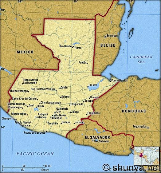 Guatemala sehirler haritasi